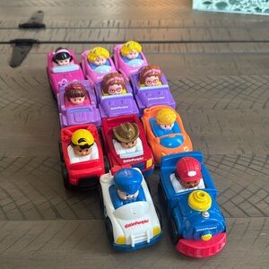 Fisher Price Little People Wheelies cars Lot Of 11